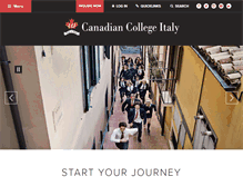 Tablet Screenshot of canadiancollegeitaly.com